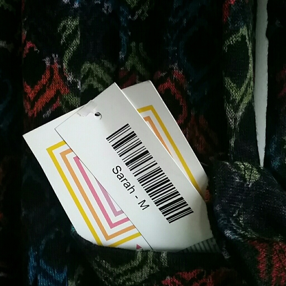 Lularoe. Sarah. Medium. Black multi colored